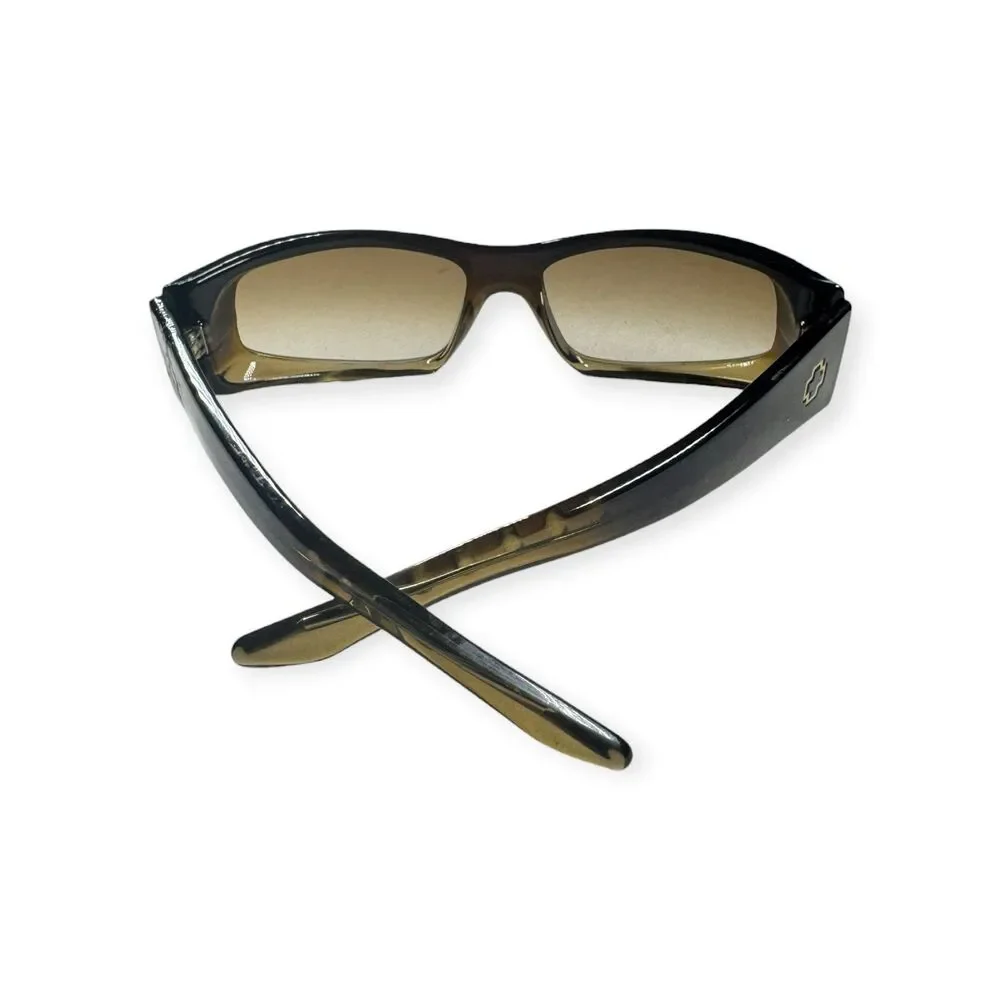 Spy Optic Logan Brown Sunglasses Wrap Y2K Brown Lenses